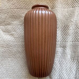 Hearth & Hand with Magnolia 12” Fluted Ceramic Tapered Vase in vintage brown